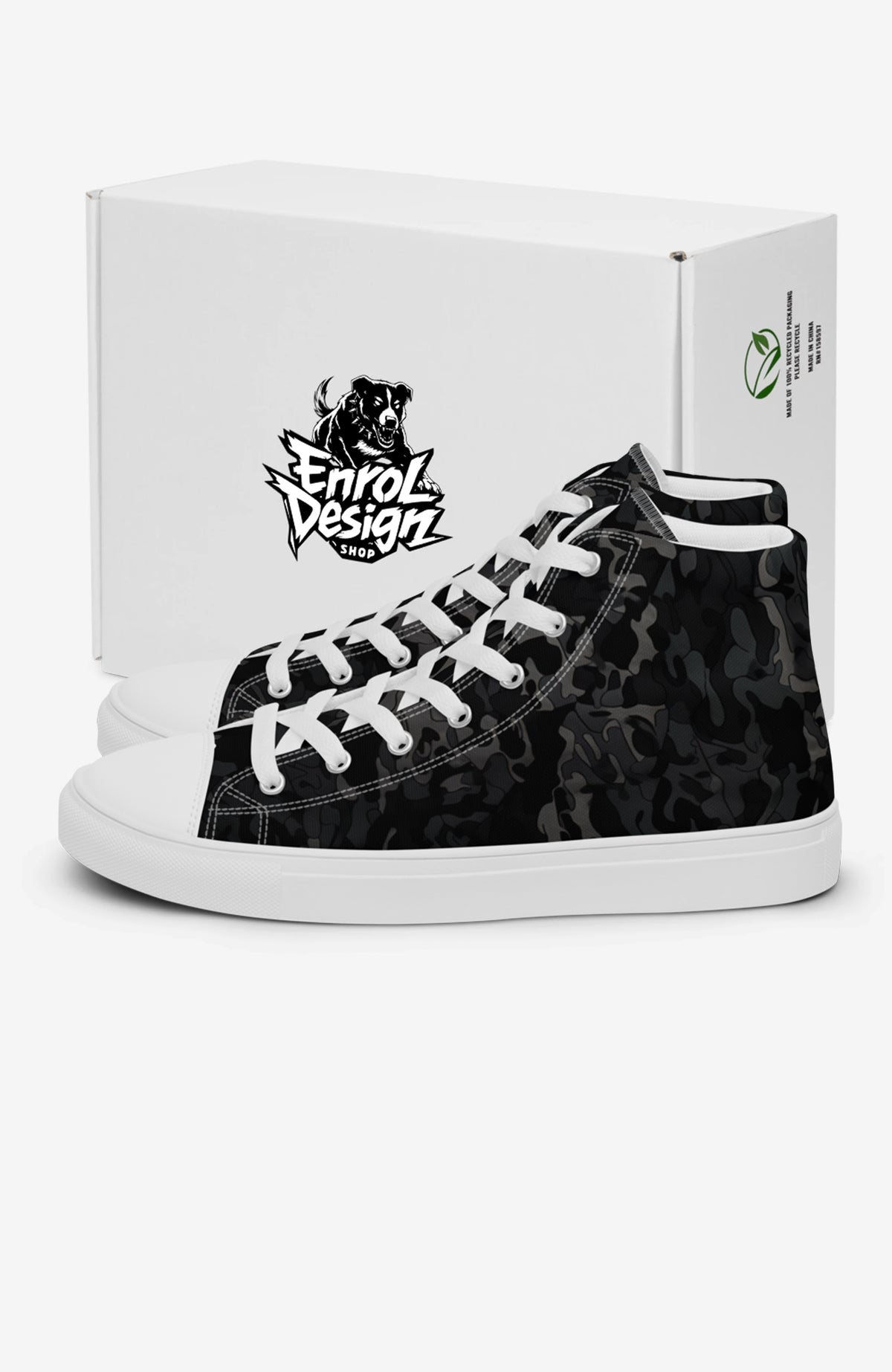 Dark Camo High Tops | Herren Sneaker high-top-sneaker-flecktarn-darkcamouflage-enroldesign-enrolshop-01