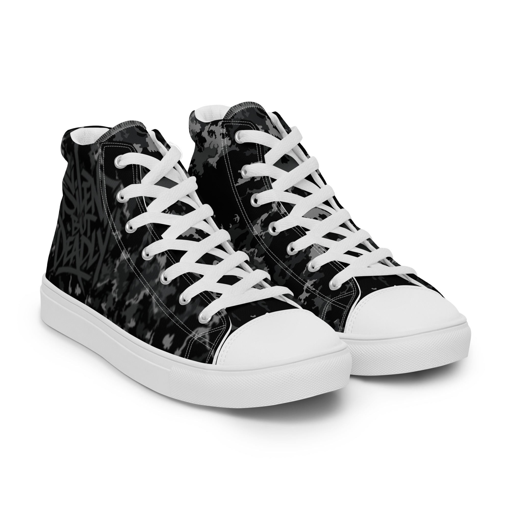 Silent Camouflage High Tops | Damen Sneaker mens-high-top-canvas-shoes-white-right-front-69f0f064d7eae