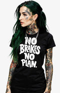 No Brakes No Plan T-Shirt Black Shirt no-brakes-no-plan-streetwear-tshirt-Black-Header