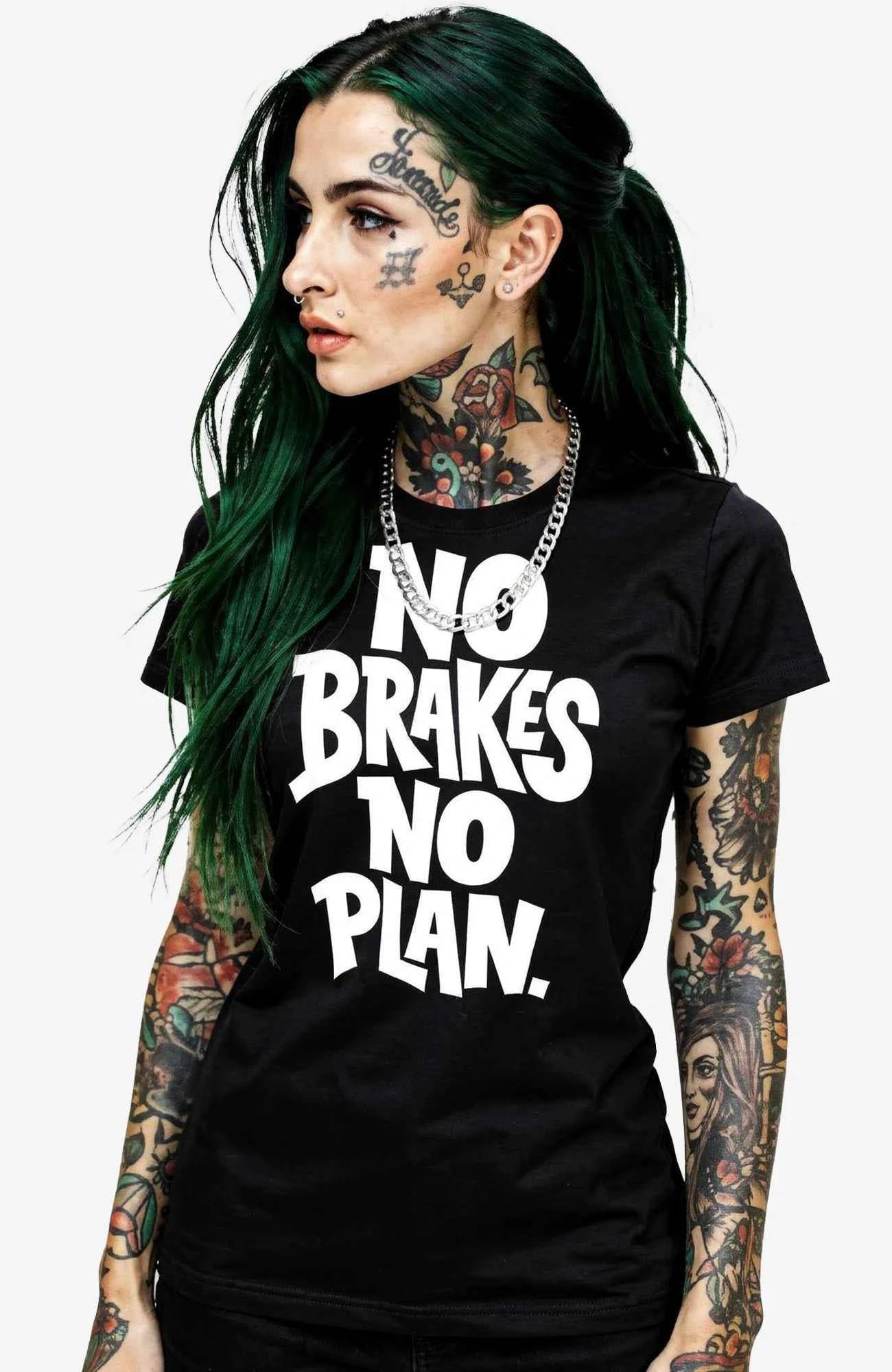 No Brakes No Plan T-Shirt Black Shirt no-brakes-no-plan-streetwear-tshirt-Black-Header