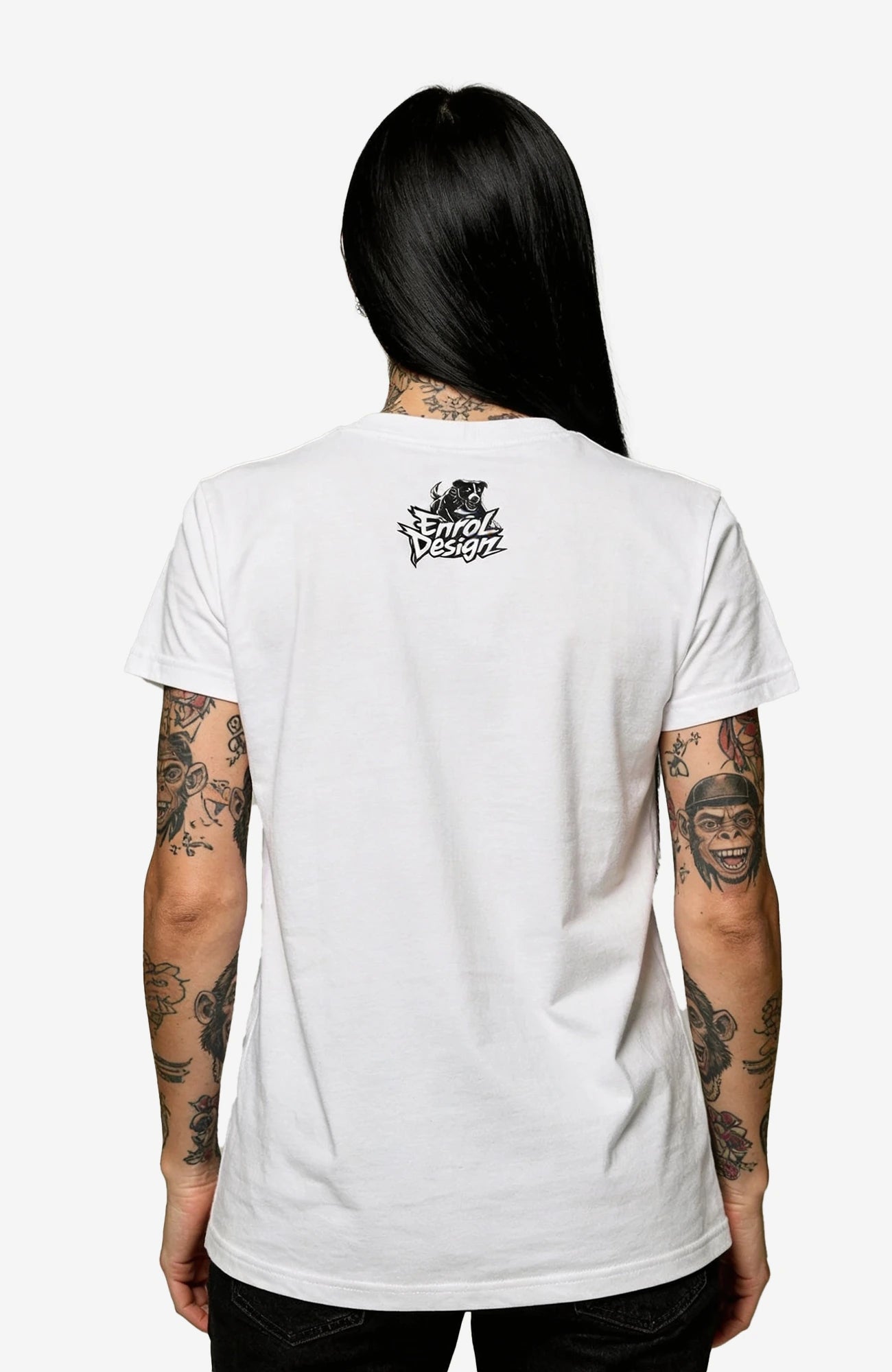 No Brakes No Plan T-Shirt Shirt no-brakes-no-plan-streetwear-tshirt-weiss--Back-Model