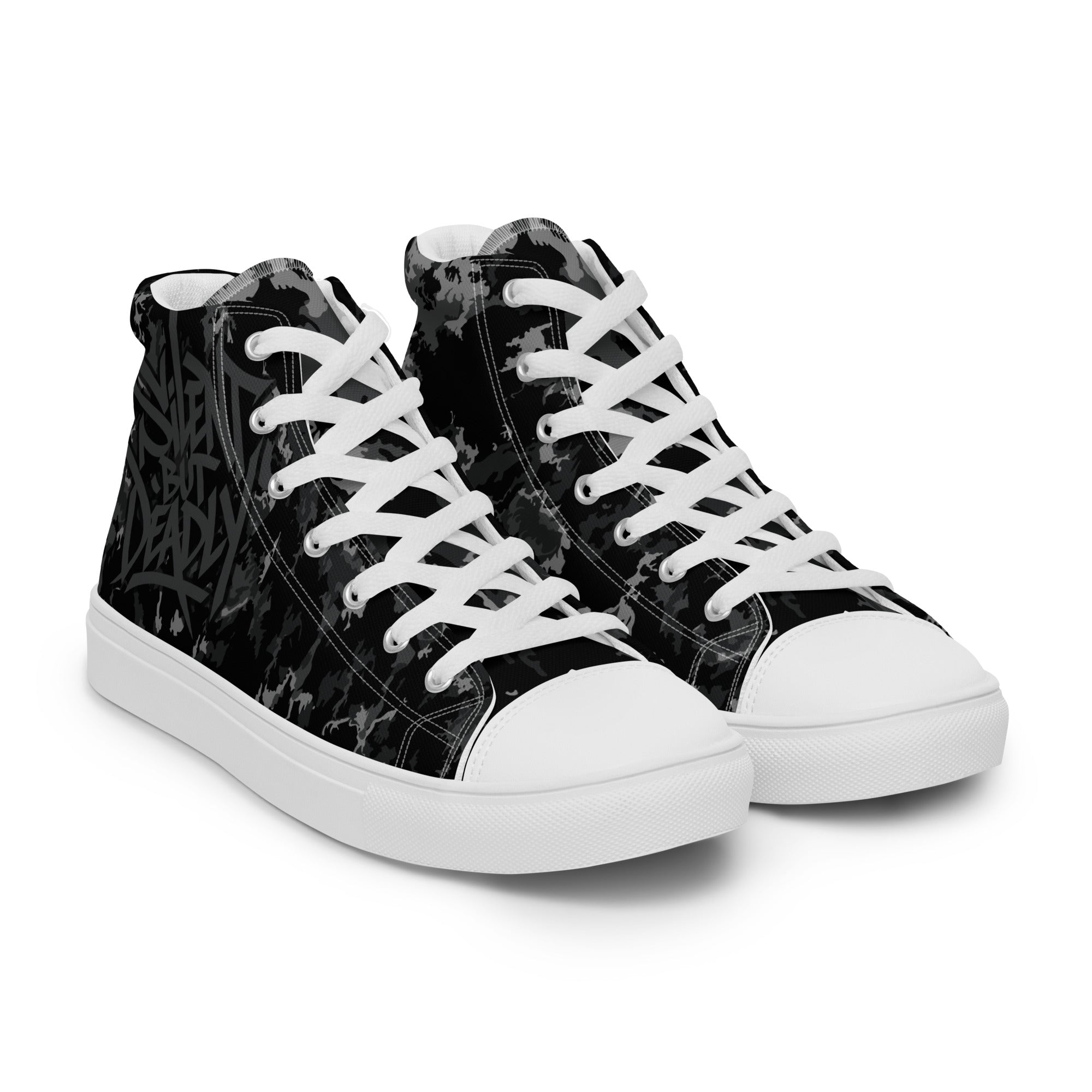 Silent Camouflage High Tops | Damen 12 Sneaker womens-high-top-canvas-shoes-white-right-front-69f0ef3ac16b5